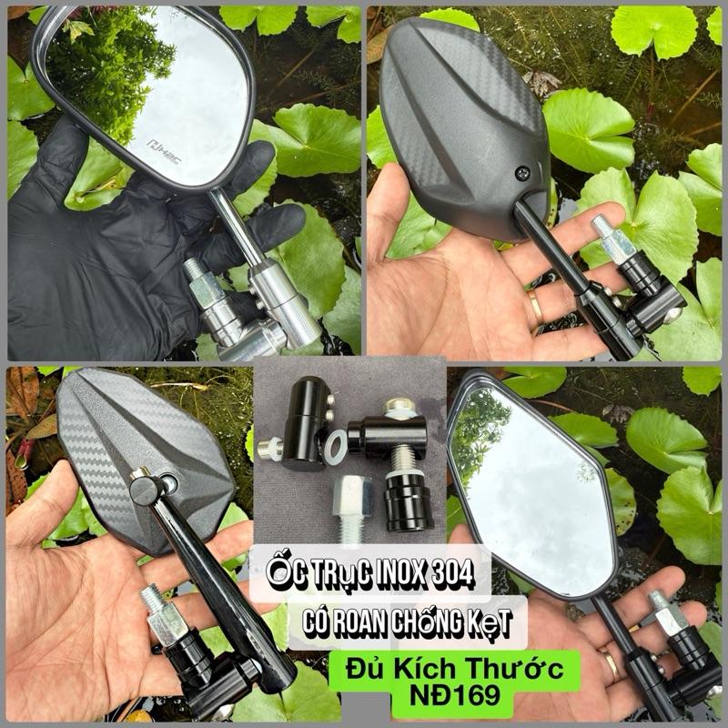  Kính Xoay 360 Độ Ốc Inox 304- Kính H2C  Lắp Ráp Sẵn  Gắn Được Tất Cả Các Loại Xe 