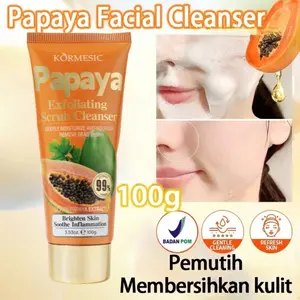 Papaya Facial Wash Pemutih Penghilang Flek Hitam Pembersih Wajah Pemutih Wajah Jerawat 100g