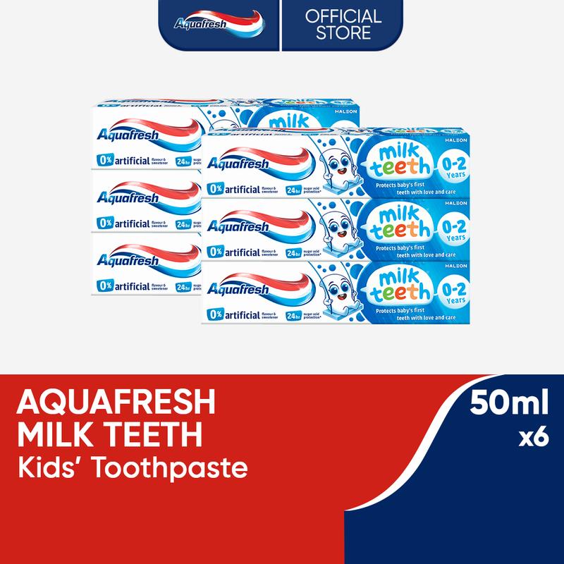 Aquafresh Milk Teeth Kids' Toothpaste 0-2 Years Old 50ml (Pack - TikTok ...