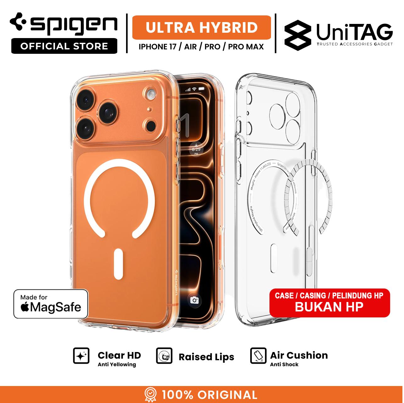 Spigen iPhone 17 Pro Case Ultra Hybrid MagFit - Clear Deep Blue ACS11111 (Offline SKU)