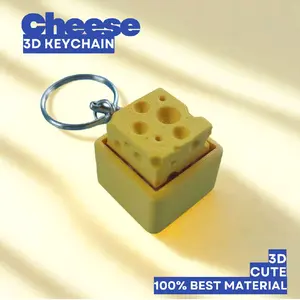 Clicker Cheese Gantungan Kunci Cheese Keju Clicker Unik Ganci Cheese Clicker Fidget