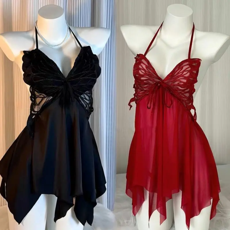 Yipao 30 Sleepwear Dress Kupu-Kupu Butterfly Baju Tidur Dress Terusan Bahan Premium remaja xxl piyama