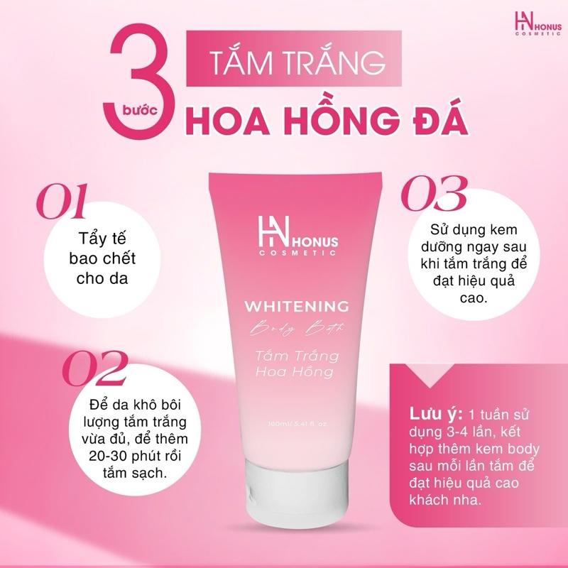 [ TT 01 ] Kem ủ trắng body, ủ trắng hoa hồng Honus Cosmetic - Hổ trợ làm trắng da 160ml/ tuýp Dưỡng Da Body
