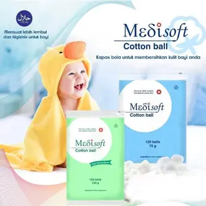 MOMS_ Medisoft / OnemedCotton Ball - 120 Balls 75g Kapas Bola Kapas Medis Kapas Wajah Kapas Bayi