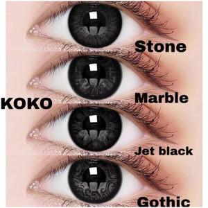 (Free Case) SOFTLENS X2 KOKO BLACK JETBLACK / STONE 14.5MM NORMAL SD -6.00 Soflens Eye