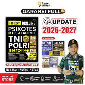 [DAPAT DUA PCS] BUKU THE BEST DRILLING PSIKOTES & TES AKADEMIK TNI POLRI 2026-2027 (TERBARU)