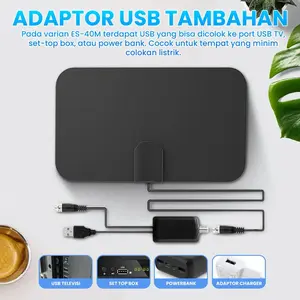 Antena TV ES -40 Digital DVB-T2 Penguat Sinyal Antena TV Indoor