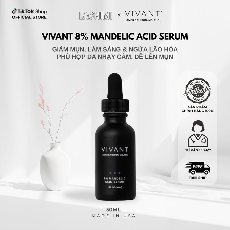   Hàng Công ty  V8_Vivant Serum Vivant 8% Mandelic Acid 3In1 Skincare 30ml Làm Đẹp Da giảm mụn ngừa lão hóa sắc tố không đều 