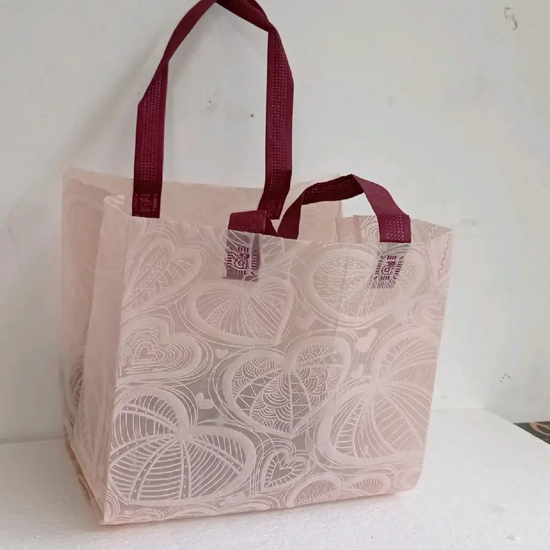 (ISI 6 PCS) Tas Goodie Bag Spundbond Tas Aqiqah Nasi Box Tas Berkat Hajatan Kotak Nasi 22x22 Tekstur 24x24x24 4