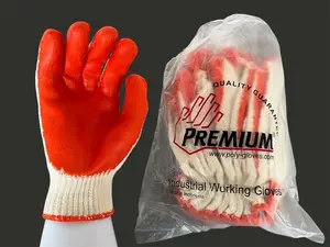 Sarung Tangan Benang Lapis Karet - Gloves Lateks Coating Merk Premium ANTISLIP