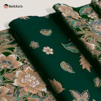 Gambar Batik Keris Bahan Potongan Batik Motif Keris Puspa Raras - Hijau, 2 Meter dari BATIK KERIS OFFICIAL Kab. Sukoharjo 4 Tokopedia