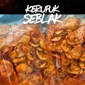 Kerupuk Seblak Bantat Pedas Daun Jeruk 250grm Bahan Alami Camilan Sehat