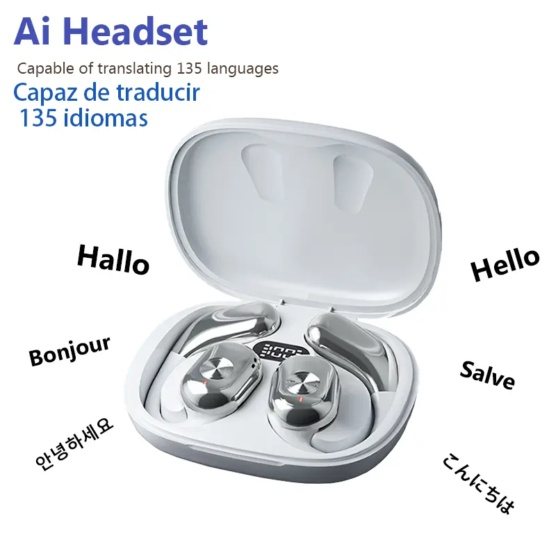 OWS Translation Wireless Bluetooth Earphones Support 135 Languages Real Time Bluetooth Translation Earbuds Support Playing Music Phone Calls Headphones Audio Electronic