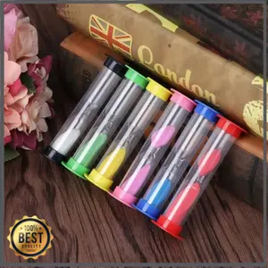 Jam Pasir Kecil Warna Warni Colorful 6 Buah Murah Multifungsi Alat Penghitung Waktu Klasik