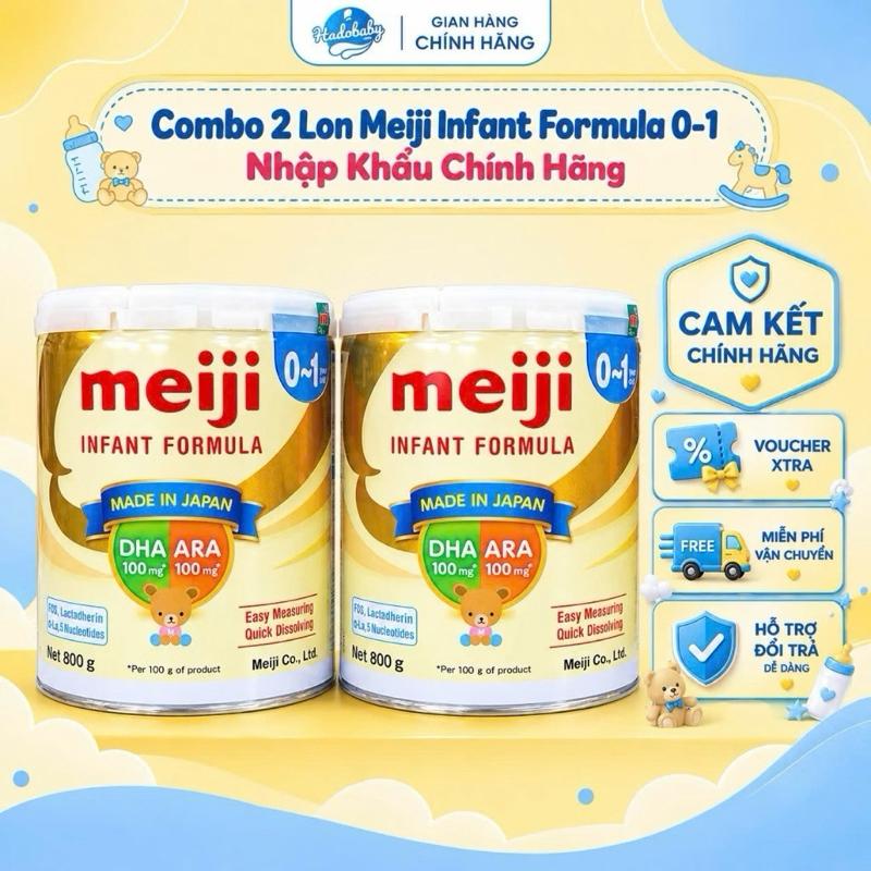 Sữa Bột Meiji Infant Formula 0-1 Nhập Khẩu Nhật Bản Lon 800g