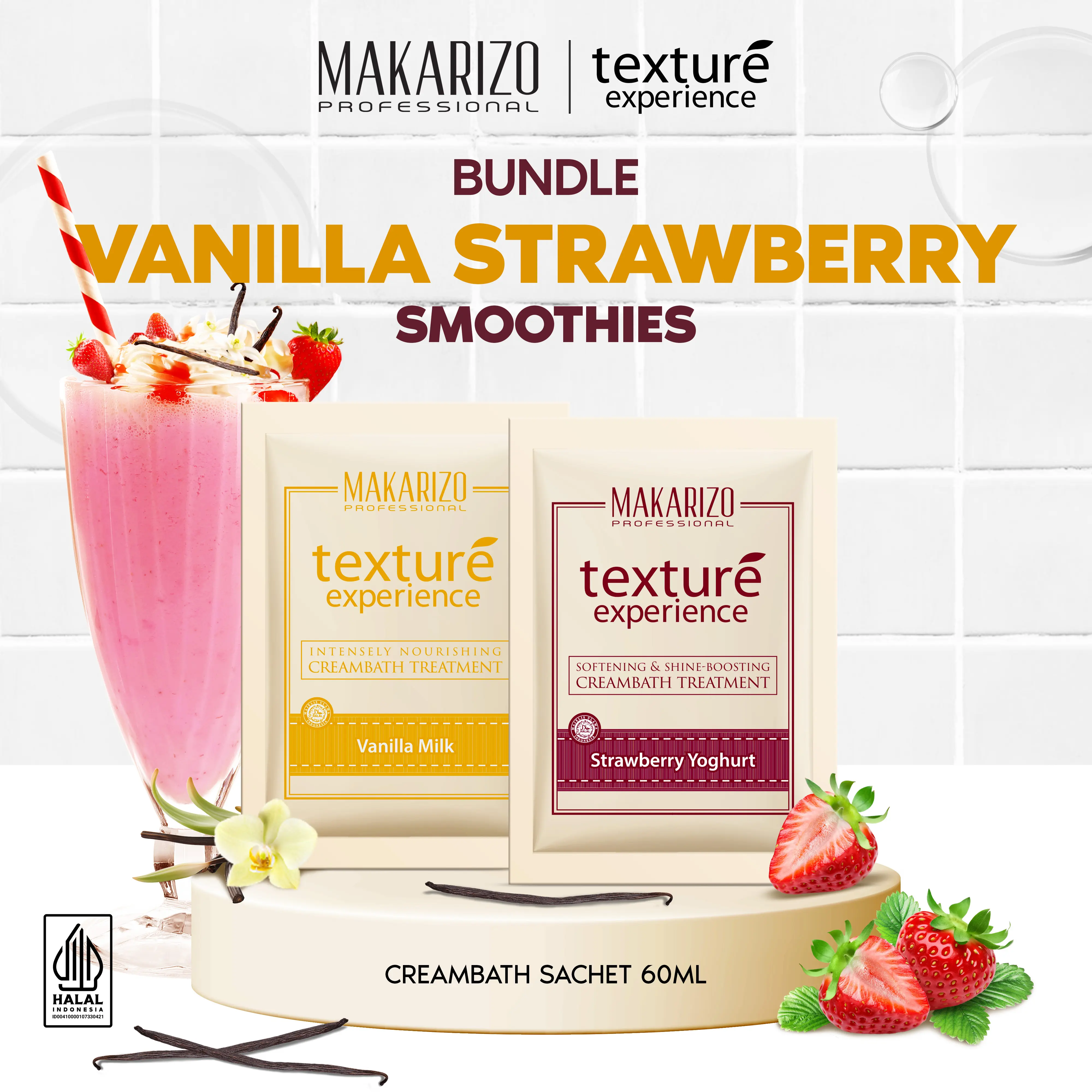 [Buy 1 Get 1] Texture Experience Creambath Smoothies 60 gr by Makarizo Professional