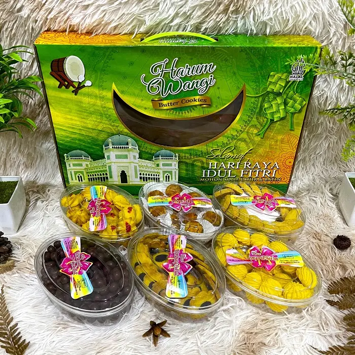 Paket Kue Kering Thr Lebaran Isi 6 Toples Hampers Kue Kering
