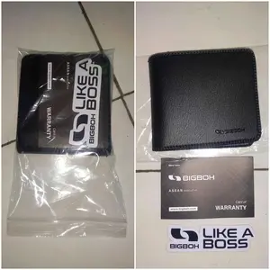 Floyd Dompet Lipat  Pria Kulit Sintetis PU Leather Short Wallet Hitam  11 Slot Kartu 2 Kompartemen Uang Elegan Fungsional