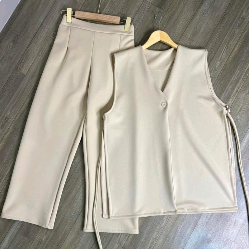 Rumi one set celana setelan wanita ( Vest + Celana ) 0