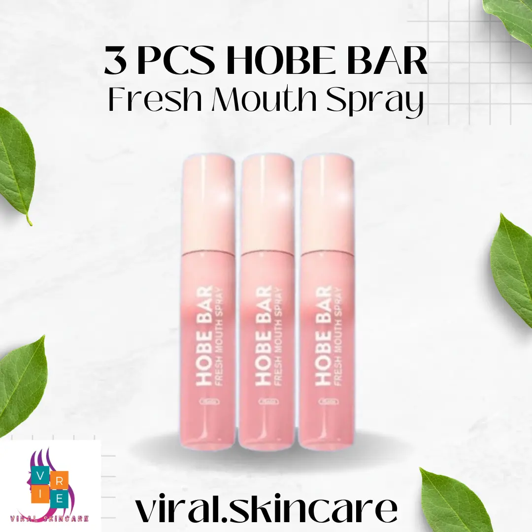 Bundling 3pcs Hobe Bar Fresh Mouth Spray Probiotic Oral Spray Peach Mint Flavor Penyegar Mulut