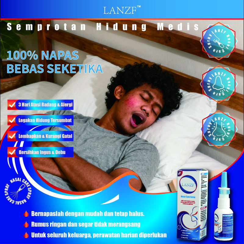 【24 Jam Dikirim】【COD】LANZF Semprotan Hidung Alami —— Lembut meredakan ...