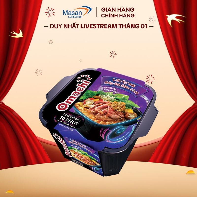  Omachi lẩu tự sôi bắp bò riêu cua Hộp 276g 