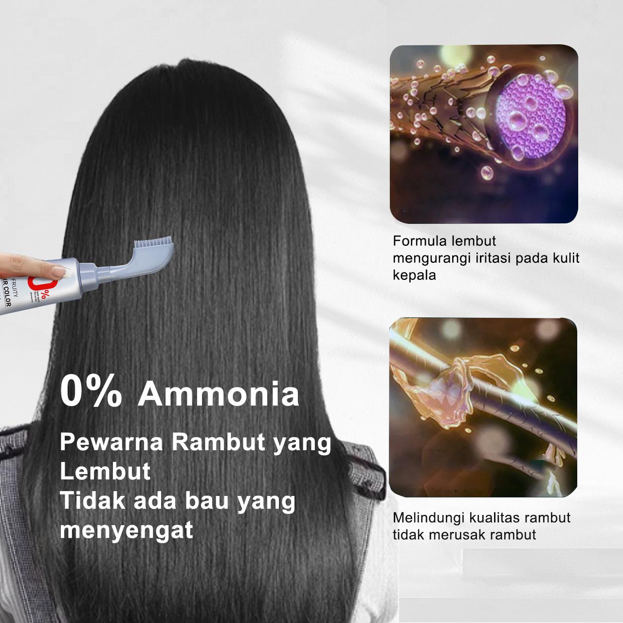 [PROMO SPESIAL]CrownCare Bundle Hair Coloring Cream Full Size + Refill Penghitam Rambut Uban Fruit-scented Krim Pewarna Rambut Wangi Membantu menghitamkan uban, menghitamkan rambut Dengan Sisir Cat Dye Ammonia free