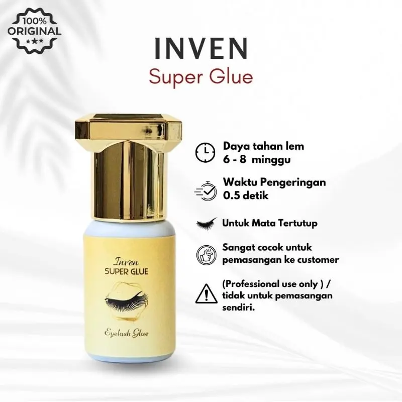 Inven Super Glue 5ml Professional Glue Eyelash Extension Best Seller Super Tahan Lama extensions 0