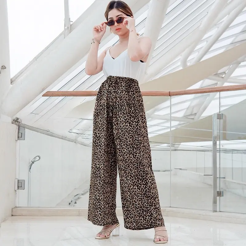 Leopard KULOT Pants Highwaist / Celana Panjang Wanita / Kulot Motif zebra 1