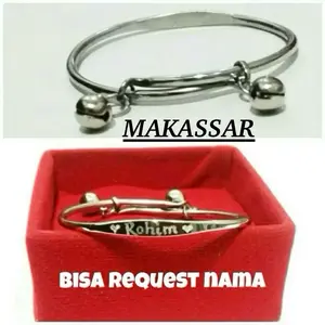 Gelang bayi kesehatan gratis ukir nama anti step anti karat anti iritasi