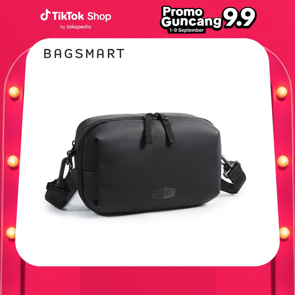 BAGSMART Tas clutch selempang pria warna hitam