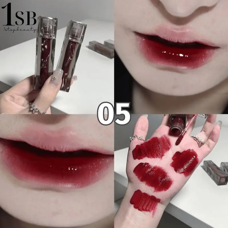 51/ SHAQINUO Glossy Mirror Lip Glaze Lipstick Bibir [1sb] 6