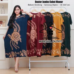 Daster Jumbo Busui Rayon Santung Premium Marsha Outfit