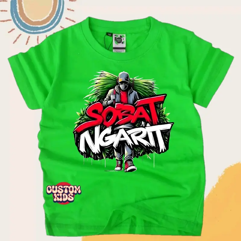 (FREE NAMA) Kaos anak pakaian anak sobat ngarit 6