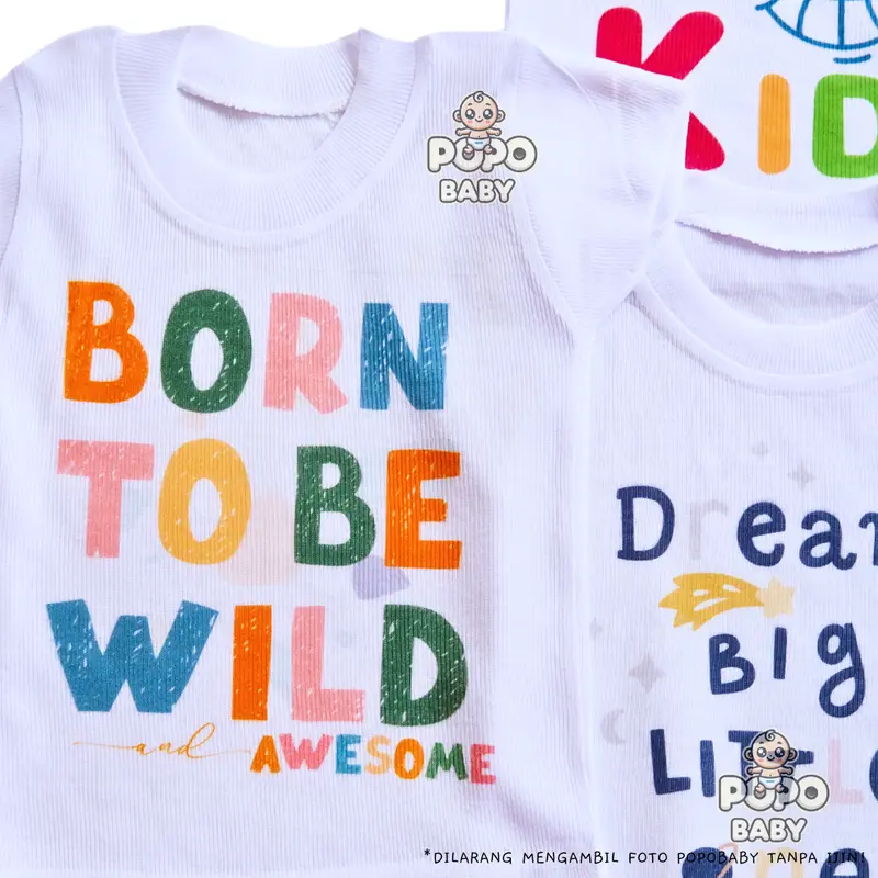 KAOS OBLONG BAYI/KAOS SETALI BAYI MOTIF WORD QUOTES ECERAN 2