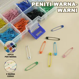 Peniti Hijab Warna-Warni 320pcs 8 Color dengan Kotak Organizer Praktis GJ-071203