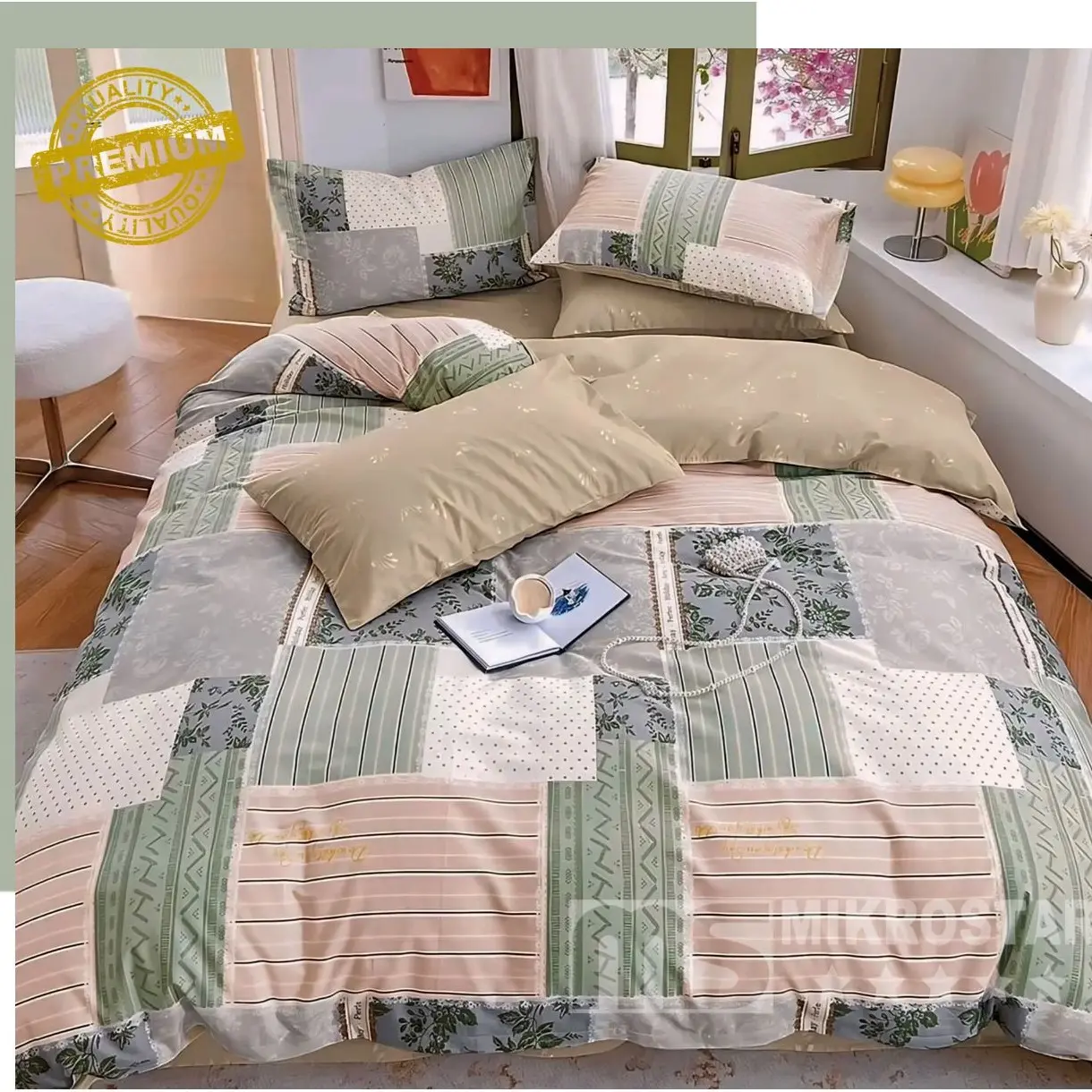 SPREI HOMEMADE AESTHETIC SIZE 120 160 180 I SPREI BAHAN KATUN ADEM I SPREI FREEE SARBAN SARGUL