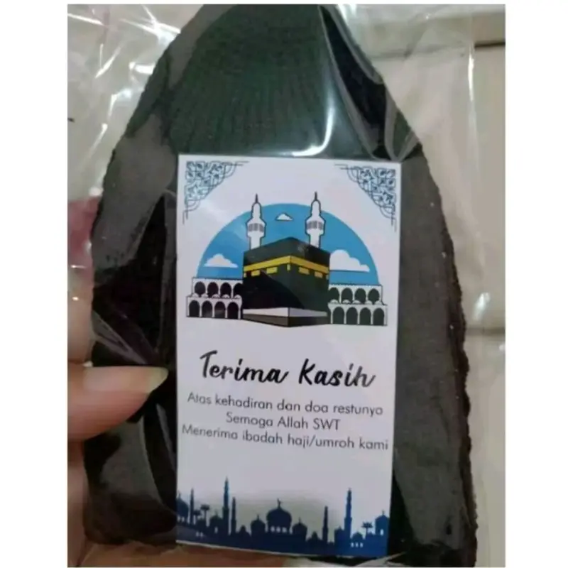 peci rajut dan tasbih hampers paket hadiah acara tahlilan haul kematian / souvenir oleh oleh 1