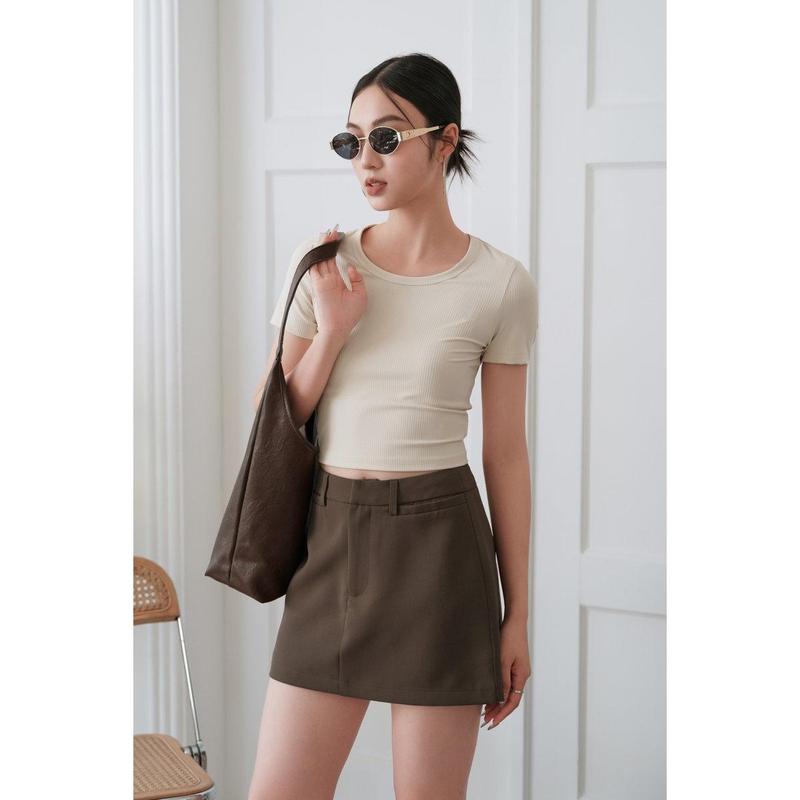 TUCKER TEXTURED TOP (NATURAL) 1