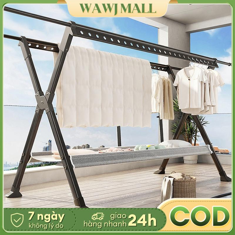  WAWJ Giàn Phơi Quần áo Nhôm Sào Treo đồ Thông Minh Gấp Gọn Giá Treo đồ Cao Cấp 