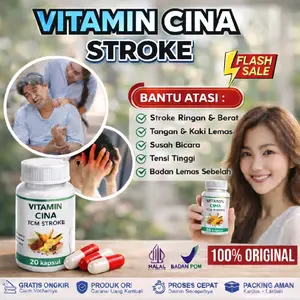 TCM Stroke Herb Vitamin China bantu Atasi Stroke Paling Ampuh Stroke Sebelah Kanan Sebelum KAKU Kebas Kesemutan Aman Halal BPOM Original 100%
