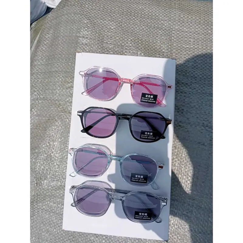 BISA COD Kacamata Photocromic Korea Anti Radiasi Blue Ray 2 In 1 Photochromic Gaya Korea Bentuk Bulat Oval Square Bahan Metal untuk Pria dan Wanita K15 8129 1