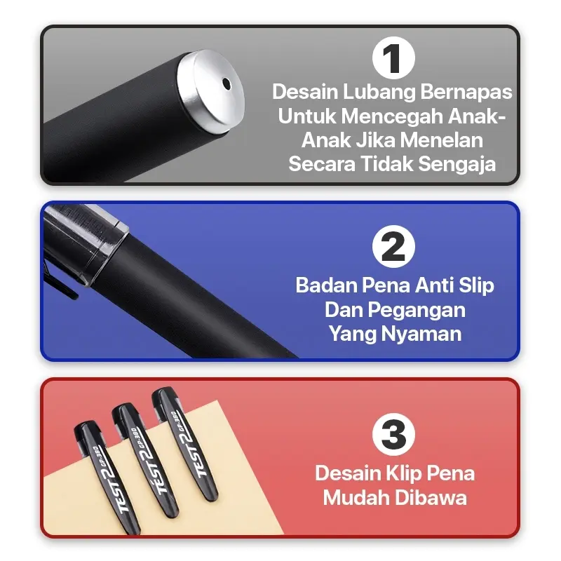 (BISA COD) 50 PCS BALLPOINT PULPEN BOLLPOIN PERLENGKAPAN SEKOLAH PERLENGKAPAN KANTOR PENSIL PENA ALAT TULIS SABARSTORE Memo Stationery Pulpen Gel Hitam al at kapur pulpen cair 2