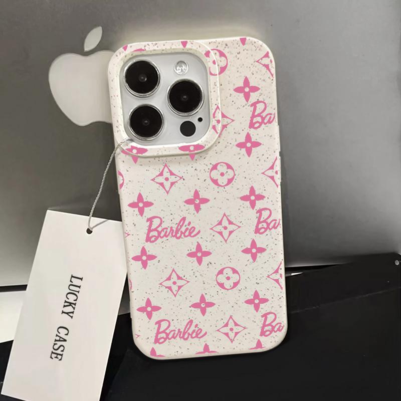 Ốp Điện Thoại Siêu Barbie Tiếng Anh, Màu Hồng, Tương Thích Với iPhone 15 Pro Max, 14, 13, 12 Pro Max, 11, X, XS MAX, XR, 7, 8 Plus, Ốp Vỏ Bảo Vệ, Thiết Kế Macaroon, Ốp Mềm Silicon Chống Sốc