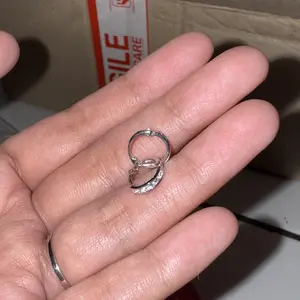 anting listring emas putih emas tua 17k