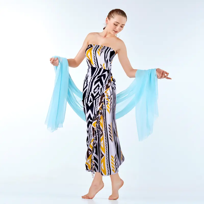 Kain Pantai Sarung Pantai Bali Motif Etnik Scarf Rayon Print Halus Selendang Pantai Rumbai Wanita - Cosplay Syal Hiasan Hadiah scarf Pink 4