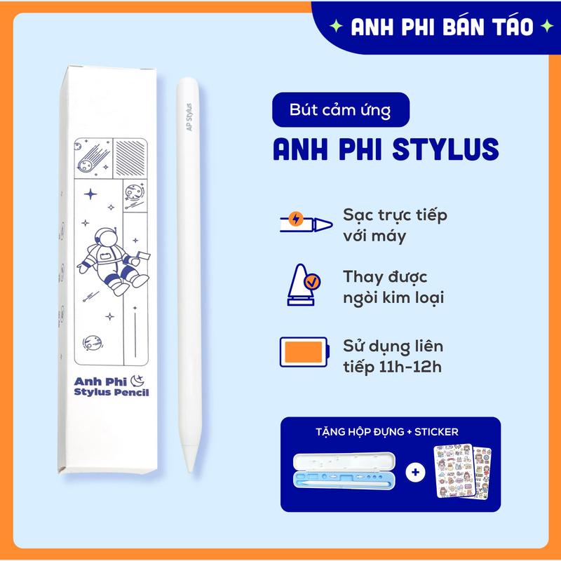 [Tính Năng Mới] Bút Cảm Ứng Anh Phi Stylus Pencil Cho Máy Tính Bảng Có Tỳ Đè Có Sạc Với Máy