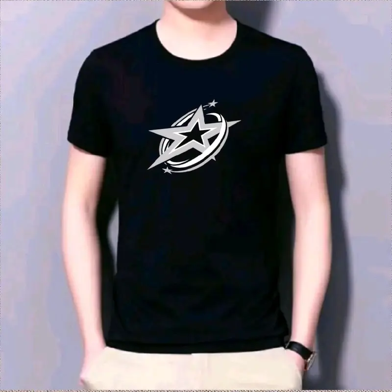 Kaos Oblong Dewasa Cowok Lengan Pendek Motif Bintang Bahan Katun Soft Adem & Nyaman. Sablon Digital Printing DTF 0