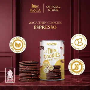 WoCA Krunz Chocolate Thin Cookies Espresso