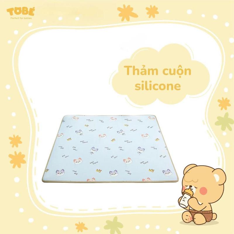 [TOBÉ x TRƯỜNG THỊNH] (1m5 x 1m8 x 1.5cm) THẢM CUỘN SILICONE CHỐNG TRƠN TRƯỢT CHO BÉ (GIAO MẪU NGẪU NHIÊN) MS 1118